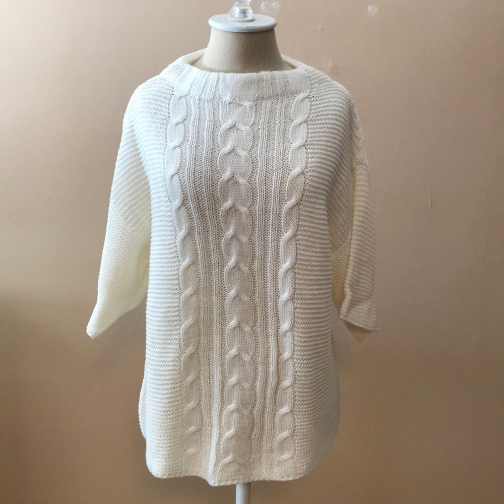 Cream Cable Knit 100% Acrylic Sweater